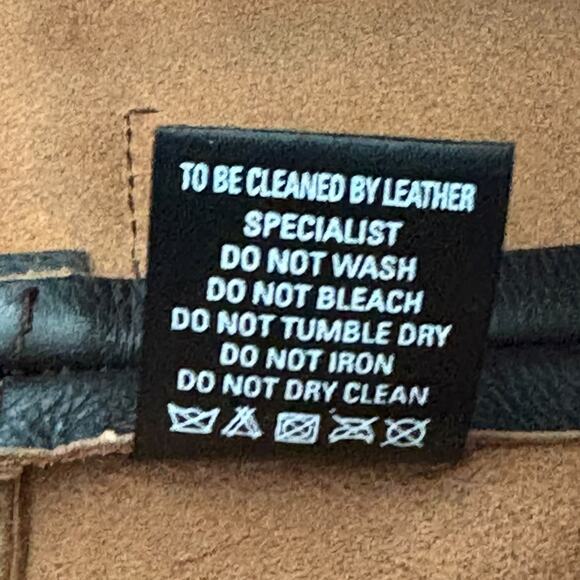 GRLFRND Brown Western Leather Biker Mini Skirt XXS Genuine Cowhide Y2K Moto NWT - Picture 8 of 8